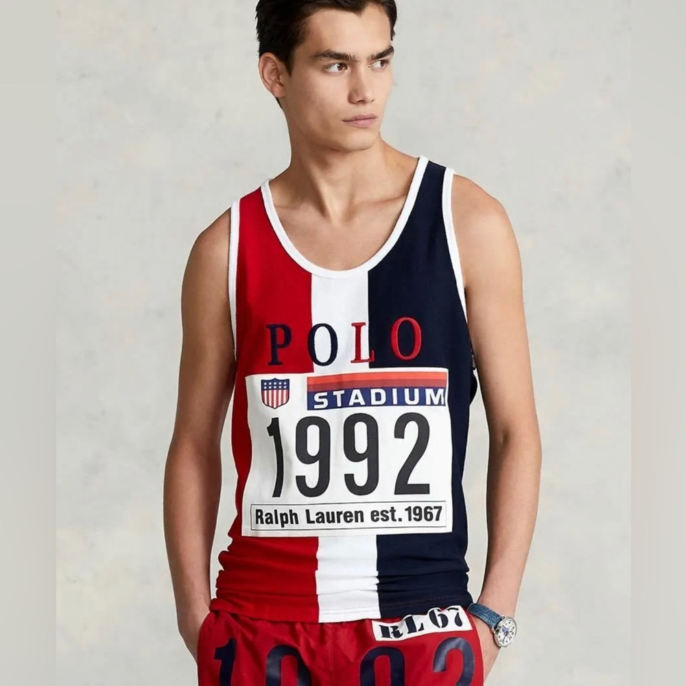 Rare Polo Ralph Lauren Tokyo Stadium 1992 Tank Top limited of 500 pwing 92 large